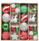 Valery Madelyn Weihnachtskugeln 60tlg Kunststoff Christbaumkugeln Baumschmuck zum Aufhängen Weihnahctsdeko bruchsicher Weihnachtsbaumschmuck für Tannenbaum Klassische Serie Thema Rot Grün Weiß