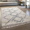 Paco Home Orient Teppich In Versch. Farben Wohnzimmer Hochflor Rauten Muster Berber Stil, Grösse:120x170 cm, Farbe:Creme