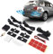 Einparkhilfe Set, Qiilu Parkassistent Auto, Intelligentes Parkradar Warnkit 4 Sensor Sonden LED Anzeige Rückfahrassistenzsystem für Kraftfahrzeuge