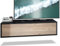Vladon TV Board Lana 120 Hängeschrank Lowboard 120 x 29 x 37 cm, Made in Germany, Korpus in Schwarz matt, Fronten in Eiche Nordic | Große Farbauswahl