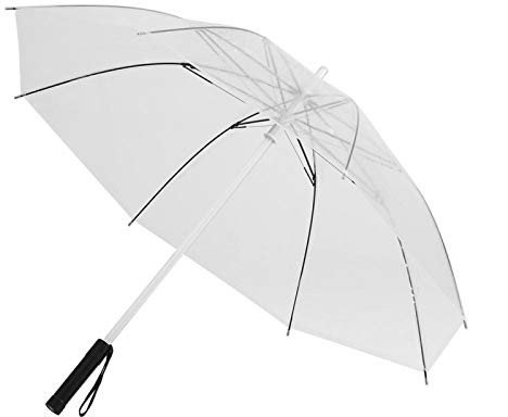 cersalt Flashlight Umbrella, Colorful Umbrella Rainproof LED Umbrella, for Hiking Camping Night Walking Travel(Transparent)
