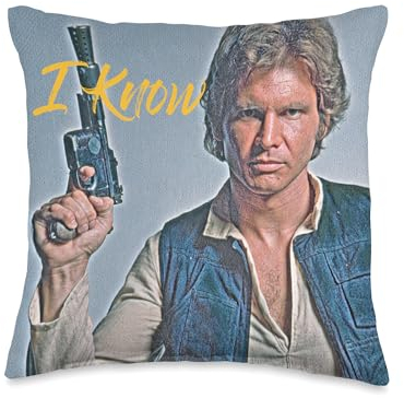Star Wars Han Solo I Know Throw Pillow, 16x16, Multicolor