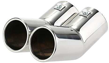 PENGFA Wshao Store Auto-Schwanz-Rohre Ersatzauto-Dual-Rohr Edelstahl-Auspuff-Tail-Pipes-Schalldämpfer-Spitzen fit for Vw. Golf 4 Bora Jetta