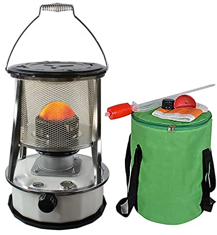 STCK Kerosinofen Camping-Kerosin-Herd, Petroleum Heizung Mit Docht, 2 in 1 Tragbarer Petroliumheizer, Camping-Kerosin-Herd für Camping Caravan Zelt Angeln(Weiß) 6 L (Farbe : Weiß)