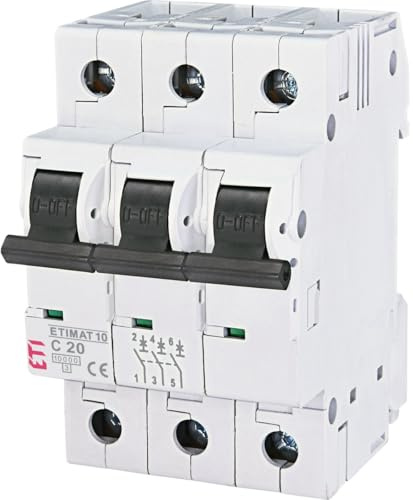 Leitungsschutzschalter 3P C 20A 10kA AC ETIMAT10 002135717 eti-polam 5904722938618