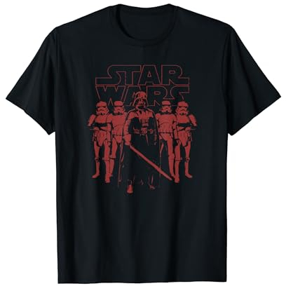 Star Wars Darth Vader and Stormtroopers Faded Poster T-Shirt