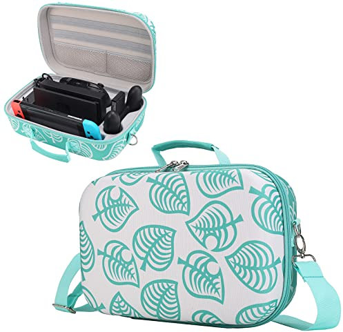 Pemalin Kompakt Animal Crossing Tragetasche für Nintendo Switch/Switch OLED Modell, Turquoise, Weich