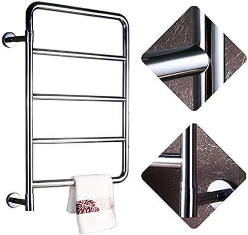 Scaldasalviette riscaldato, scaldasalviette a parete, scaldasalviette girevole 65W lucidatura portasciugamani elettrico, asciuga asciugamani da bagno (Color : Hardwiring) (Plug In), (Hardwiring)
