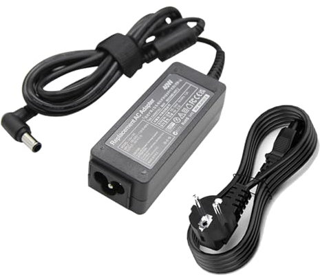 LZUMWS Ersatz-Ladegerät, 40 W, 19 V, 2,1 A, 6,5 x 4,4 cm, für LG Monitor 23/24/27 Zoll LED LCD HD TV LCAP26B-E AP16B-A ADS-45FSN-19 19040GPCU mit Ladekabel