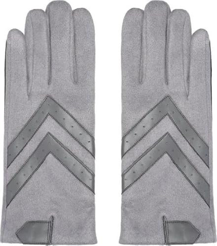 Handschoenen Gants de toilette pour femme - Toucher chaud - Tendance - Aspect daim d'hiver - Écran tactile, Grijs.