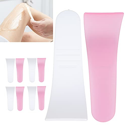 ANKROYU 10 Stück Haarentfernungscreme Spatel, PP Material Haarentfernung Wachs Schaber für Zuhause und Salon, Schaberstab für Haarentfernungspaste