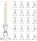 Inweder Bougeoirs en Verre pour Bougies Coniques: 20 Pcs Porte-Bougies Transparent en Vrac pour Centre de Table Bougeoir Vintage Chandelier Moderne pour Mariage, Noël ou Décoration de la Maison