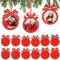 GEBETTER 12 Stück Mini Bilderrahmen Weihnachten Filz zum Aufhängen Christbaumanhänger Glitzer Hängend Weihnachtsbaumschmuck Foto Rahmen Kleine Weihnachtsrahmen Anhänger Weihnachtsbaum Dekoration