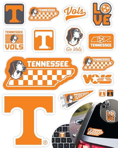 University of Tennessee Vols Stickers & Decals 14 Pc Set Car Bottle Phone