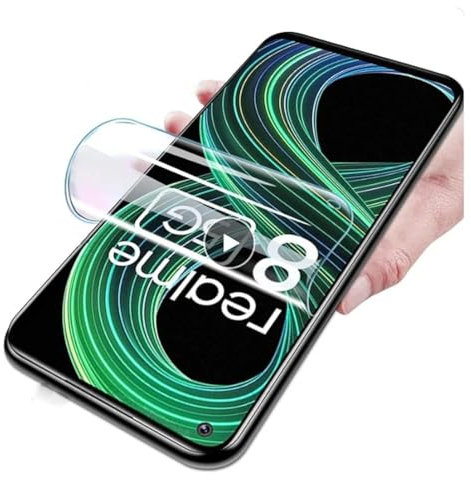 2 Película Hidrogel de alta Sensibilidad para Realme 8 / Realme 8 Pro 6.4 Protector de Pantalla Transparente Flexible a Prueba de Explosiones Desbloquear la Película Hidráulica