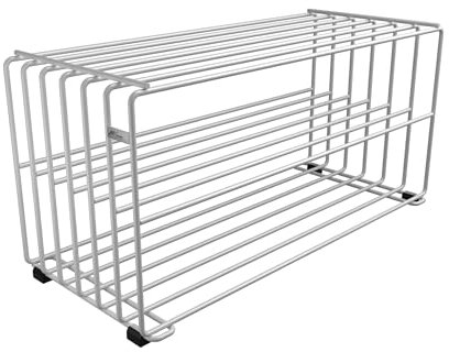 MYWIRE® Elegantes Schuhregal Metall (Verkehrsweiss) „RODL 2“ – Moderne Schuhaufbewahrung Schuhablage im eleganten Look – hochwertiger Schuhorganizer stabil und robust – in Österreich produziert