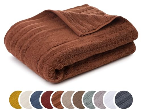 liebling Duschtuch Luxus Bio Baumwolle, Serie Marseille, 770 gr. / m², 70 x 140 cm, Ökotex, 60 Grad, saugstark, schnelltrocknend, Farbe: braun