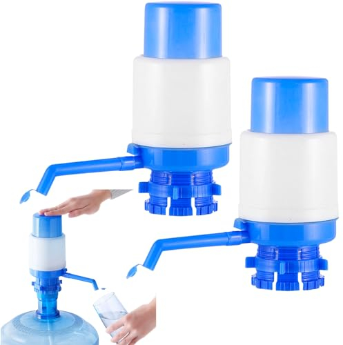 MEGYAD 2 pezzi Pompa erogatore d'acqua manuale: Pompa manuale idraulica con valvola di intercettazione, Distributore manuale di acqua compressa per taniche Bottiglie Barili Bere acqua, ZMQ-HT106