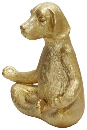 ABOOFAN Yoga-hundeschmuck Meditierender Hund Hundeornament Meditierende Sitzende Hundeskulptur Yoga-hundestatue Buddha-Hund Sitzt Französische Bulldogge Figur Drinnen Harz Dekoration