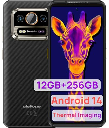 Ulefone Armor 25T Pro Telephone Portable Incassable, Android 14 Smartphone 5G à Imagerie Thermique, 12Go+256Go/SD-2To Smartphone Incassable IP68, 6500mAh, 6,78 Pouces FHD+ 120Hz, Caméra 64MP+50MP, NFC