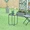 [en.casa] Table Basse avec Plateau Rond Amovible Table d'Appoint pour Extérieur Intérieur Jardin Terrasse Balcon Table de Bistrot Design Intemporel Acier 53 x 40 cm Noir