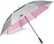 NINEMAX UV Schutz Golf Regenschirm Groß,Automatische öFfnen Golfschirm XXL,Golfschirm Mit Doppellagiger Schirmstoff(Silber/Rosa)