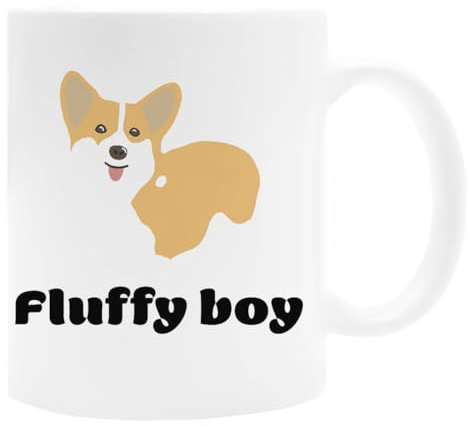 DAMBOTEE Fluffy Boy Cheddar Brooklyn Tasse À Café Blanche En Céramique