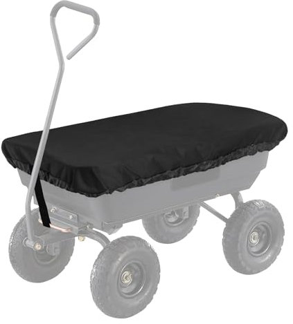 Faltbare Wagenabdeckung für Gorilla-Wagen, Poly-Gartenwagen, Outdoor-Gartenwagen-Abdeckung, wasserdicht, staubdicht, UV-beständig, Regenschutz, perfekt für Rasen, Scheune und Bauernhof