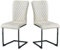 JYMTOM 2er Set Freischwinger Schwingstuhl Esszimmerstuhl mit Kunstleder und hoher Rücklehne, Metallgestell, Moderner Küchenstuhl, Polsterstuhl für Wohnzimmer Konferenzraum und Esszimmer (2, PU Beige)