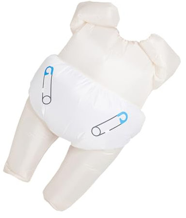 Holibanna Costume Gonfiabile Per Adulti Stile Cartone Animato Costume Divertente Gigante Per Feste e Performance Per Eventi Compleanni e Celebrazioni Beige