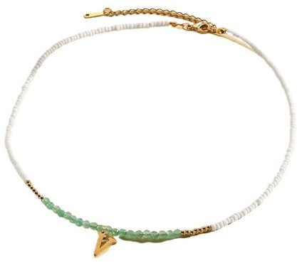 VONCYKI Halsketten für Damen, Kristall-Initialen-Anhänger, Buchstaben-Schmuck, Damen-Edelstahl-Halsketten (V)