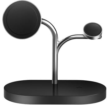 Wireless Charger Caricatore Wireless 3-in-1 con Ricarica Rapida 15W, Adattatore e cavo dati inclusi, per Galaxy Smartphone, Galaxy Smartwatch e Galaxy Buds, Black