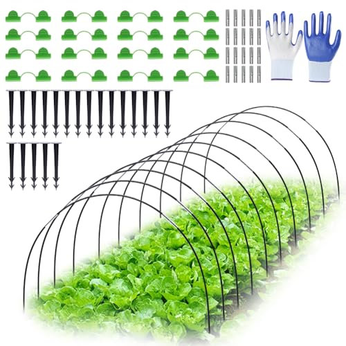 Archetti per Serra da Orto, Cerchi da Giardino per Serra, 30 Pezzi Archi per Serra Orto, Tunnel Hoops Mazzo, Archetti per Orto,Tunnel per Piante da Giardino, Strutture per Serre a Tunnel, per Piante