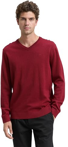 TOM TAILOR Herren 1039811 Strickpullover mit V-Ausschnitt