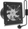 MEKOTRIN Extractor Fan Kitchen, 10 Inch/250 mm Wall Mounted Exhaust Fan Industrial Ventilation Fan with Switch Easy to Use for Kitchen Restaurant Warehouse Garage Bathroom Window(Black)