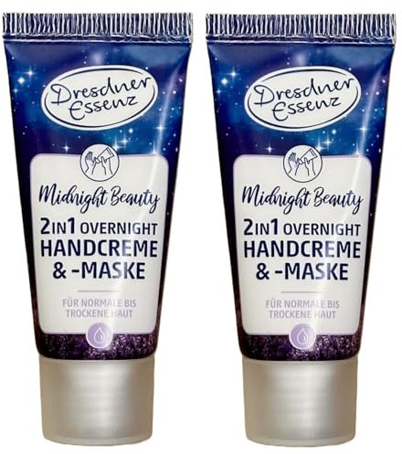 2er Pack. Dresdner Essenz 2in1 Overnight Handcreme und -maske Midnight Beauty 2 x 20ml