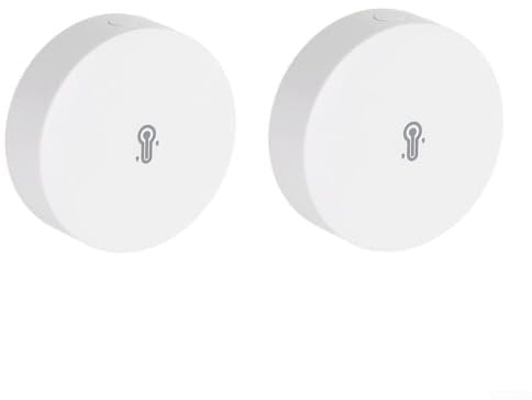 MeevrgR Temperature Humidity Sensor for Zigbee for Swiss ±0.2°C ±2% RH Works with SmartThings/iHost White 45mm Smart Home Monitor