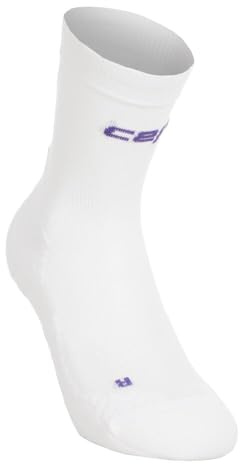 CEP Herren Core Run Ultralight Socks Mid Cut 4.0 Laufbekleidung Kompressions-Socken White - Weiß Iv