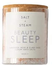 Salt + Steam Beauty Sleep Lavender and Rose Luxury Bath Salts 432g - Cruelty-Free, Vegan, 100% Natural Epsom Salt and Himalayan Rock Salt for Women and Men