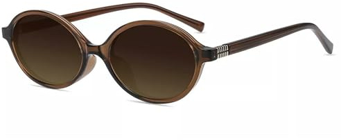 Firmoo Polarisierte Sonnenbrille für Damen Herren, Retro Ovale UV400-Schutz Sonnenbrille, Blendfreie Sonnenbrille mit Polarisierten Gläsern