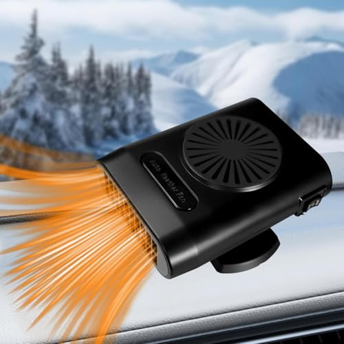 Chuankefanxing Autheizung, 12V 200W tragbarer Windschutzscheibenenteiser, schnelle Heiz- und Kühlventilatoren, um 360 Grad drehbare Autowindschut zscheibenheizung mit Zigarettenanzünder Stecker