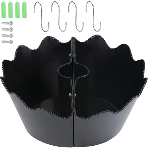 SUNREEK Metal Umbrella Planters for Patio Table, 2 Pack Half Round Planter Pots with Umbrella Hole Up to 2.1’’ Diameter for Outdoor Garden Home Plants