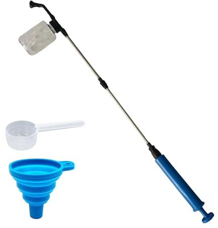 Kuntesetty Manual Duster Atomizador Manual para Dispersión de Polvo Aplicador para Jardinería con Recipiente Resistente Y de Pulverizado, 500ml