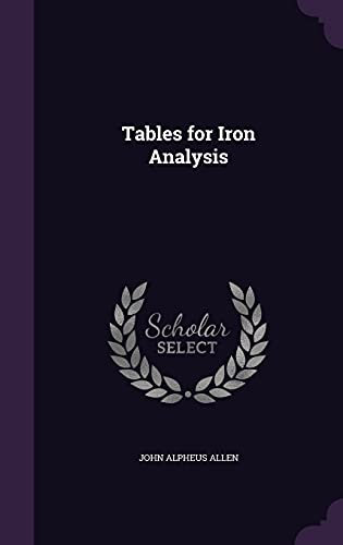 Tables for Iron Analysis