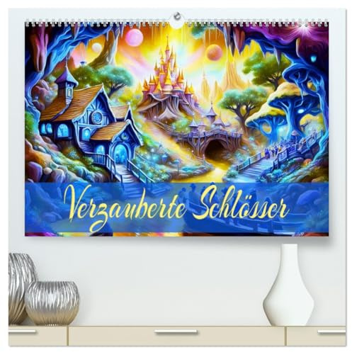 Verzauberte Schlösser (hochwertiger Premium Wandkalender 2026 DIN A2 quer), Kunstdruck in Hochglanz: Prachtvolle zauberhafte königlicher Architektur. (CALVENDO Natur)