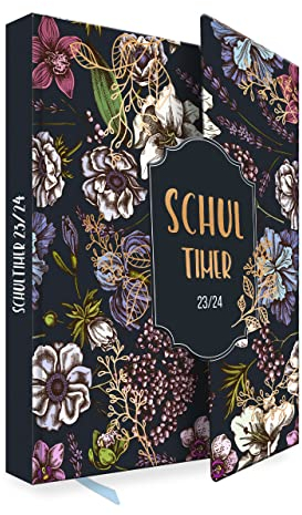 Trötsch Schülerkalender mit Klappe Blütentraum 23/24: Schulplaner Hausaufgabenheft Timer Terminkalender