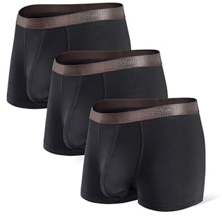 Separatec Herren Boxershorts, Herren Unterhosen aus Bambus-Viskose, atmungsaktiv und weich, Doppelbeutel-Design, 3er- oder 6er-Pack