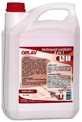 orlav Bidone di 5 litri detergente sanitaria détartre disinfetta désodorise Rosa