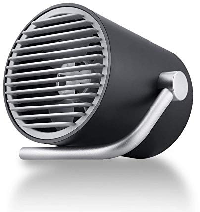 SYMX Mini USB Ventilateur, Ventilateur USB Ultra Silencieux Mini Ventilateur de Table Portatif avec Technologie du Vent Turbo 2 Vitesse Réglable pour la Maison Le Bureau ou Le Voyage,Black