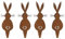 ETC dekorativer Kleiner putziger Deko-Stecker Garten-Stecker Pick Hase Metall edelrost Preis für 4 x Mini oder 2 x klein (4 x Mini)